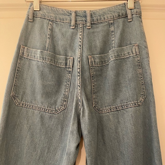 Topshop Wide Legged High Waisted Cropped Jeans - Picture 5 of 8